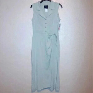 Vintage Jolibel Wrap, Sheath Silhouette Button Shirt Top Style Wrap Dress Sz 10